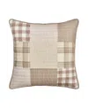 Piper & Wright Mayfair Quilted Decorative Pillow, 20" X 20" In Brown