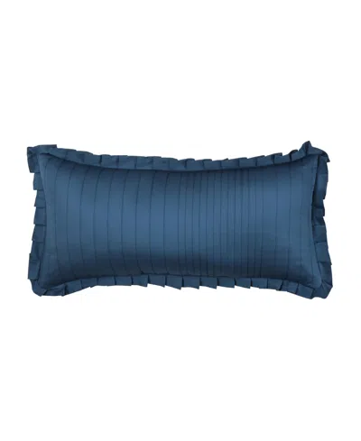 Piper & Wright Meadow Quilted Boudoir Decorative Pillow, 12" X 24" In Blue