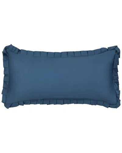 Piper & Wright Meadow Quilted Boudoir Decorative Throw Pillow In Blue