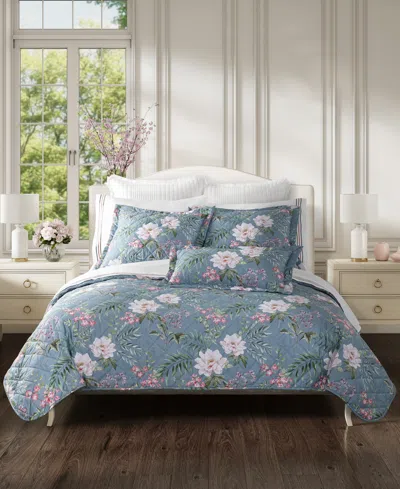 Piper & Wright Savannah Floral 2-pc. Quilt Set, Twin/twin Xl In Blue
