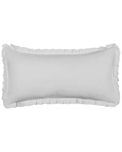 Piper & Wright Savannah Quilted Boudoir Decorative Throw Pillow In White