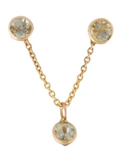 Pre-owned Piper Gore 14k Sapphire Drop Single Earring In Multi