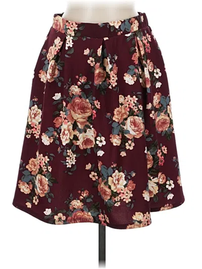 Pre-owned Piphany Casual Skirt In Burgundy