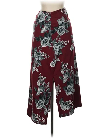 Pre-owned Piphany Formal Skirt In Burgundy