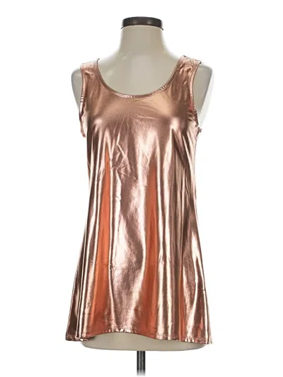 Pre-owned Piphany Sleeveless Top Gold Scoop Neck Tops