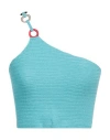 Pipikini Woman Top Turquoise Size S Hypoallergenic Microfibre, Elastic Fibres In Blue