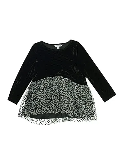 Pre-owned Pippa & Julie Kids' 3/4 Sleeve Top Black Sweetheart Neckline Tops