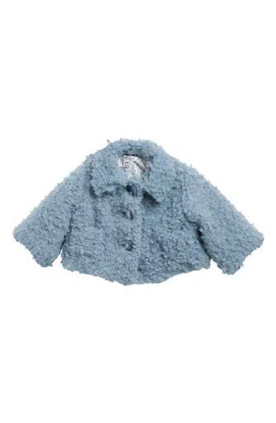 Pippa & Julie Babies'  Brittany Teddy Bear Fleece Jacket In Blue
