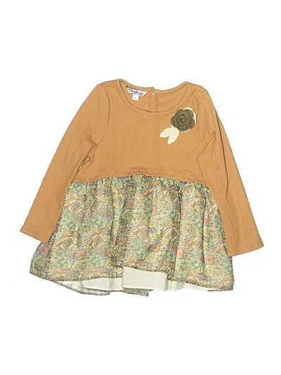 Pre-owned Pippa & Julie Kids' Dress In Tan