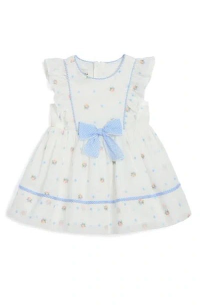 Pippa & Julie Babies'  Embroidered Party Dress In White