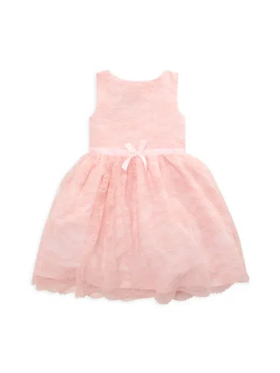 Pippa & Julie Kids' Girl's Fit & Flare Lace Dress In Blush