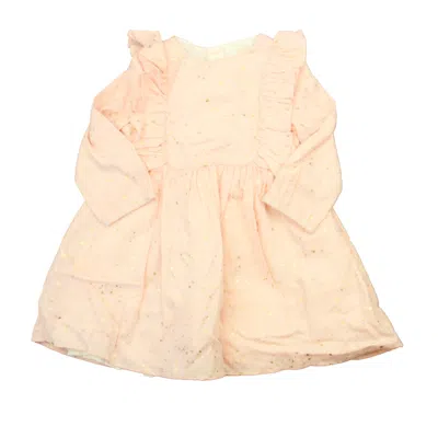 Pre-owned Pippa & Julie Kids' Girls Pink Gold Dress