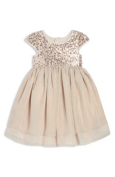 Pippa & Julie Kids' Corinne Sequin Party Dress In Neutral