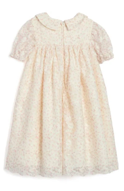Pippa & Julie Kids' Melissa Floral Embroidered Dress In Ivory