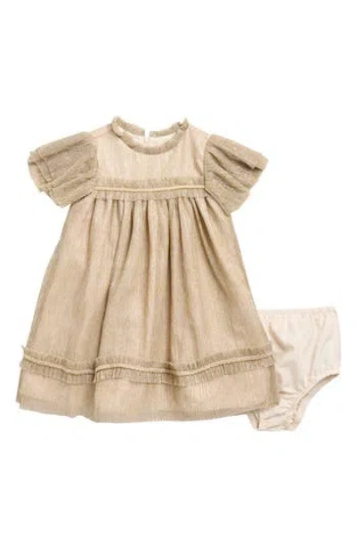 Pippa & Julie Kids' Remy Sparkle Mesh Float Dress In Gold