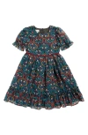 Pippa & Julie Kids' Susie Printed Ruffle Chiffon Party Dress In Multi