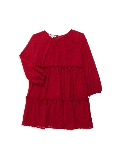Pippa & Julie Kids' Little Girl's & Girl's Clip Dot Dress In Red