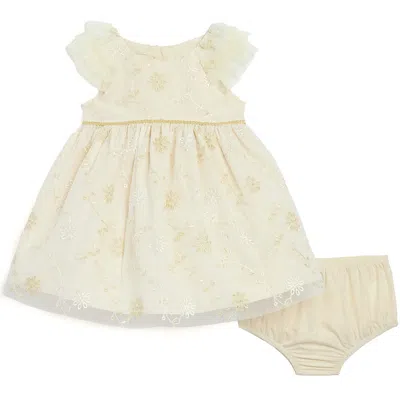 Pippa & Julie Babies'  Sienna Embroidered Dress & Bloomers In White