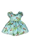 Pippa & Julie Strawberry Print Dress & Bloomers In Blue