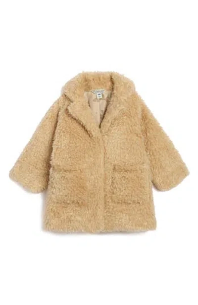 Pippa & Julie Babies'  Sutton Faux Fur Jacket In Brown