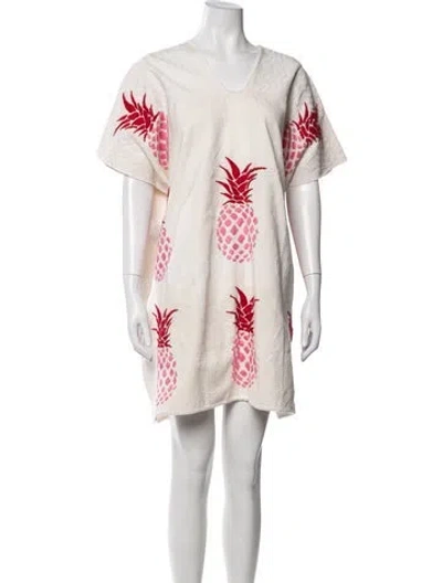 Pre-owned Pippa Holt Graphic Print Mini Dress In Neutrals