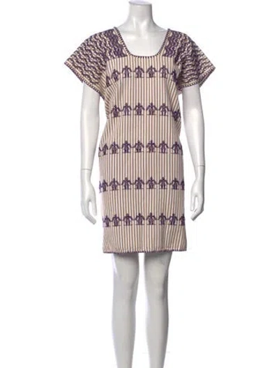 Pre-owned Pippa Holt Graphic Print Mini Dress In Purple