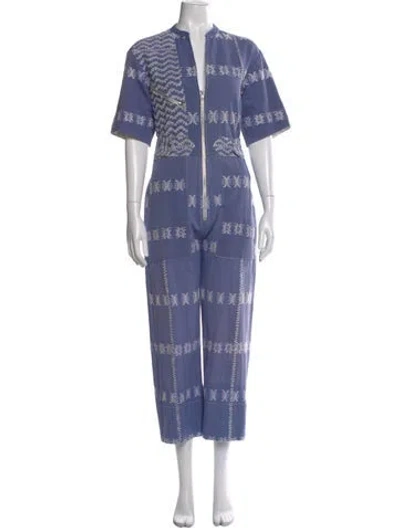Pre-owned Pippa Holt Patterned Jumpsuit In Blue