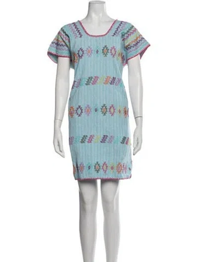Pre-owned Pippa Holt Patterned Knee-length Dress In Blue
