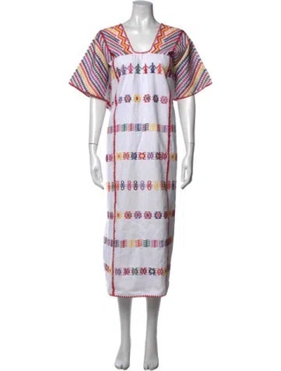 Pre-owned Pippa Holt Patterned Long Dress In Multi