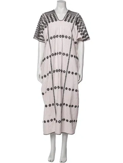 Pre-owned Pippa Holt Patterned Long Dress In Pink