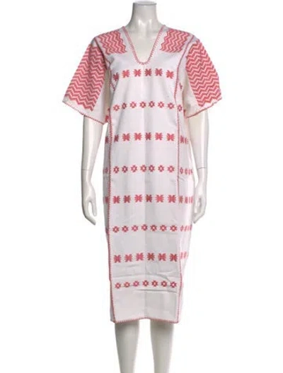Pre-owned Pippa Holt Patterned Midi Length Dress In Neutrals