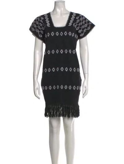 Pre-owned Pippa Holt Patterned Mini Dress In Black