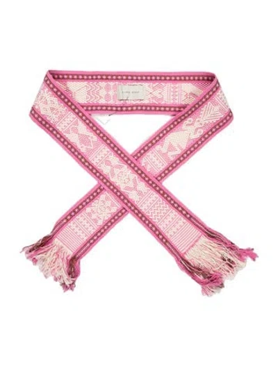 Pre-owned Pippa Holt Patterned Scarf In Pink
