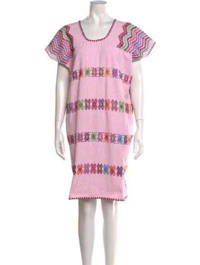 Pre-owned Pippa Holt Printed Knee-length Dress In Pink