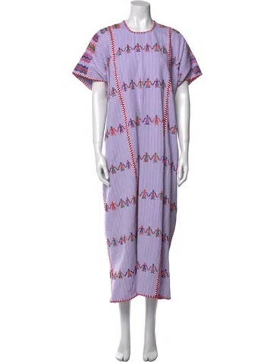 Pre-owned Pippa Holt Printed Long Dress In Purple