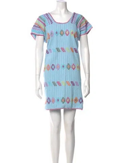 Pre-owned Pippa Holt Printed Mini Dress In Blue