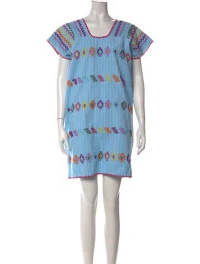Pre-owned Pippa Holt Printed Mini Dress In Blue
