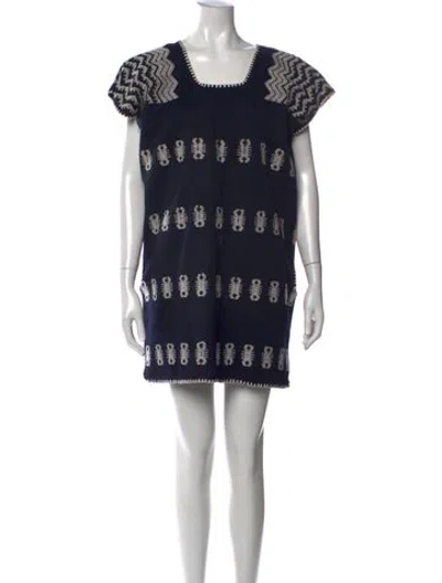 Pre-owned Pippa Holt Printed Mini Dress In Blue
