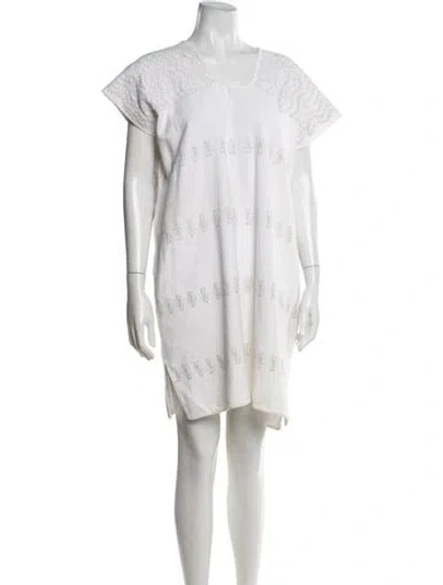 Pre-owned Pippa Holt Printed Mini Dress In White