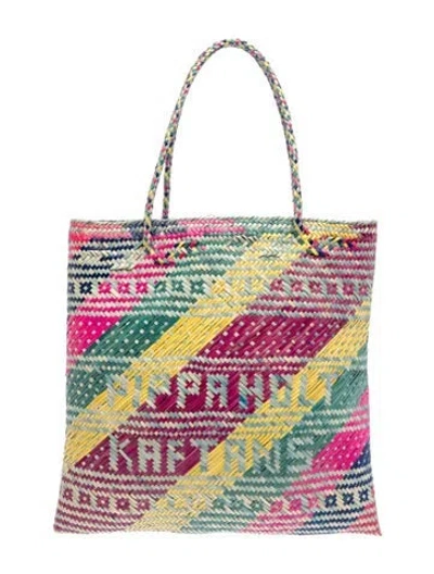 Pre-owned Pippa Holt Straw Shoulder Bag In Multi