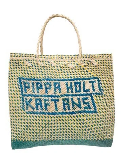 Pre-owned Pippa Holt Straw Tote In Neutrals