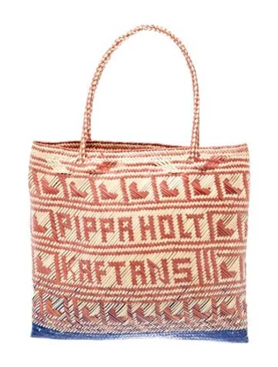 Pre-owned Pippa Holt Straw Tote In Pink