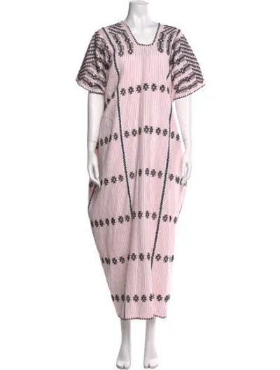 Pre-owned Pippa Holt Striped Long Dress In Pink