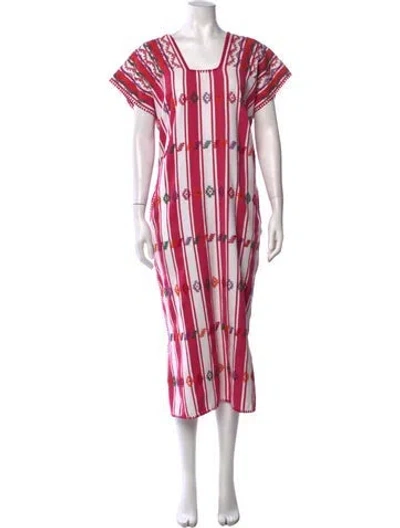 Pre-owned Pippa Holt Striped Long Dress In Pink