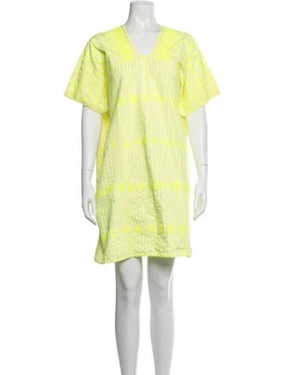 Pre-owned Pippa Holt Striped Midi Length Dress In Pink