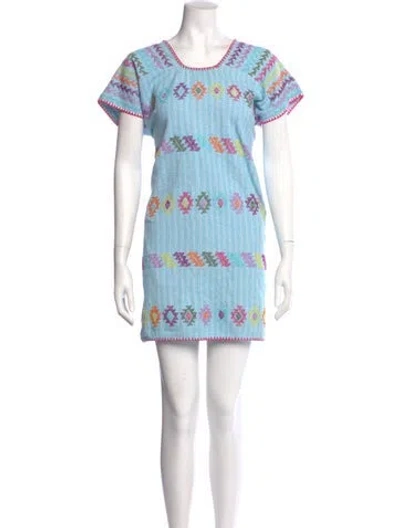 Pre-owned Pippa Holt Striped Mini Dress In Blue