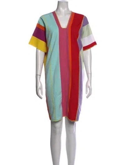 Pre-owned Pippa Holt Striped Mini Dress In Multicolor