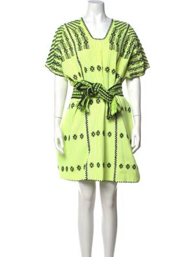 Pre-owned Pippa Holt Striped Mini Dress In Yellow