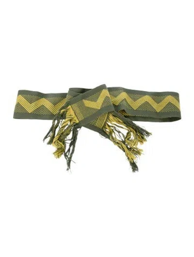 Pre-owned Pippa Holt Wide Waist Belt In Green