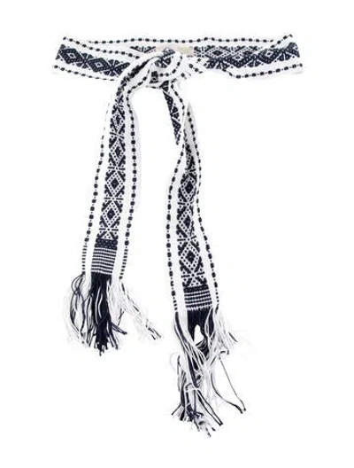 Pre-owned Pippa Holt Wide Waist Belt In White